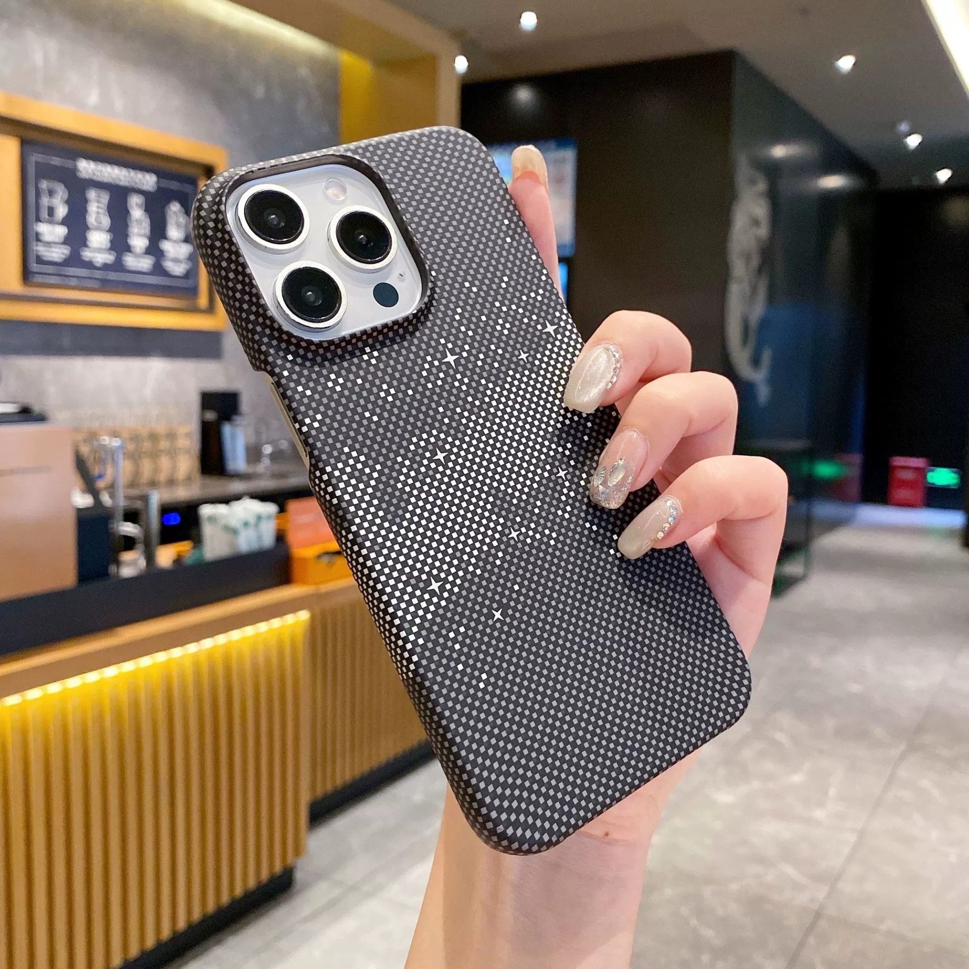 Чехол для телефона (совместимый с Apple) рисунок Cafera, ПК, магнитная опция, для iPhone 11–16