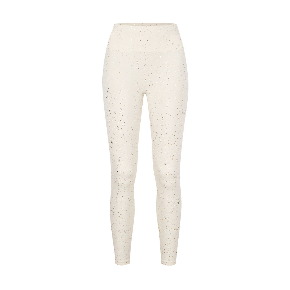 [Spot] LD nueve pantalones dorados de cintura alta, caderas desnudas, pantalones de pilates para mujeres.