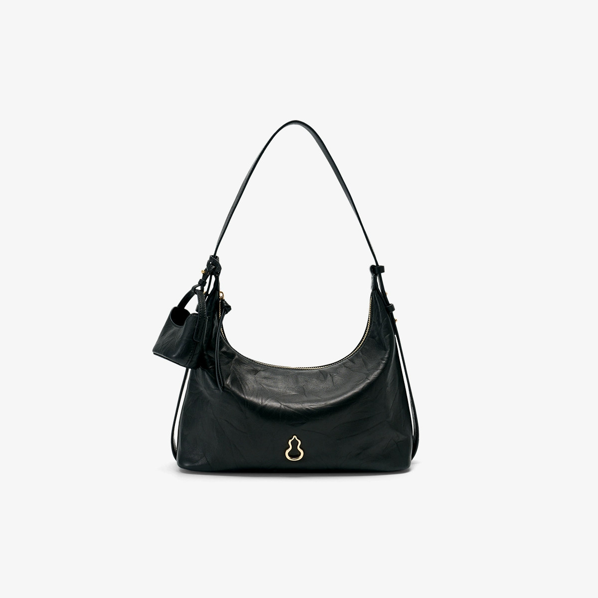 Banpo New Gold Yuan HOBO Underarm Bag Top Grain Cowhide Soft Leather Minimalist Versatile Commuter Crossbody Bag for Women - Thumbnail 8