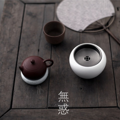 K9HX批發 《慕白》圓滿建水 陶瓷壺承 水盂 茶渣 茶室煙灰缸特惠