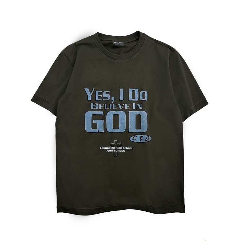 6002 Dark Gray graphic cotton T-shirt