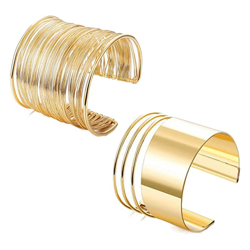 Трансграничный горячий европейский и американский преувеличенный металлический полый узор формы железный браслет костюм личности проволочное кольцо