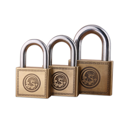 Brass padlock household waterproof anti-theft lock super B grade blade full copper lock Longfeng Chengxiang lock wholesale