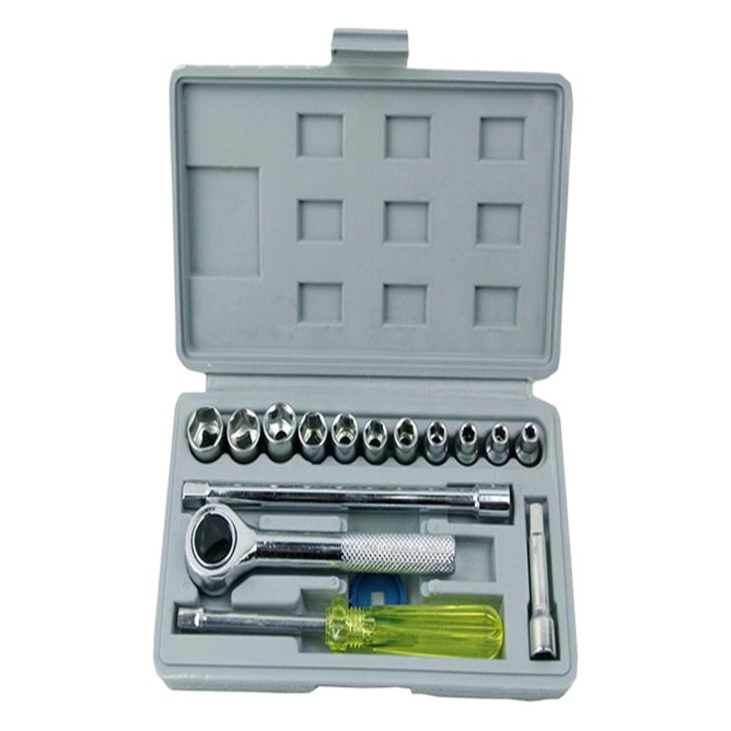 17-pieza de herramientas domésticas traje socket llave socket conjunto traje de herramientas del hogar conjunto de herramientas de reparación de automóviles