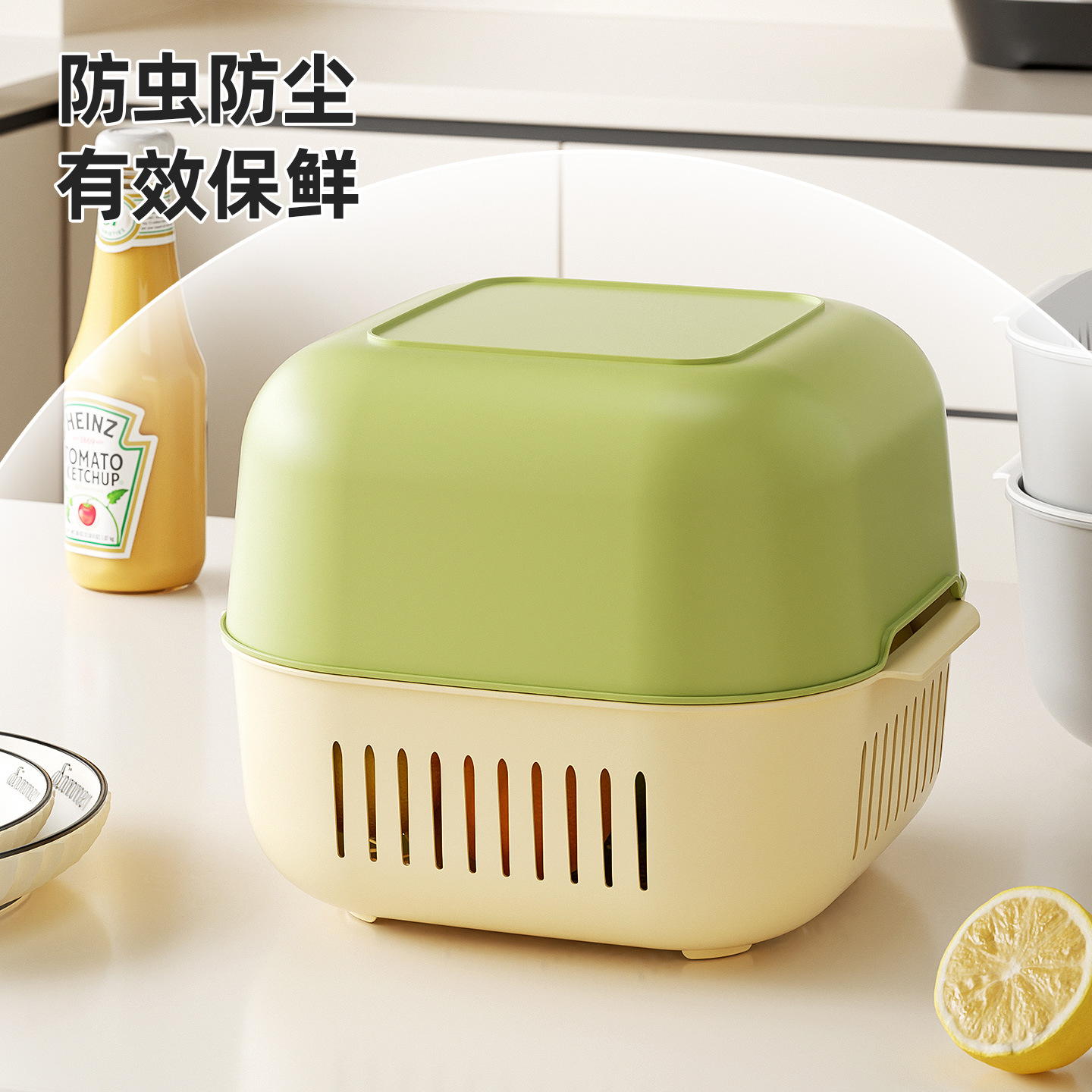 Cesta Escurridora Doble Capa de Plástico PP Multifuncional para Cocina y Camping