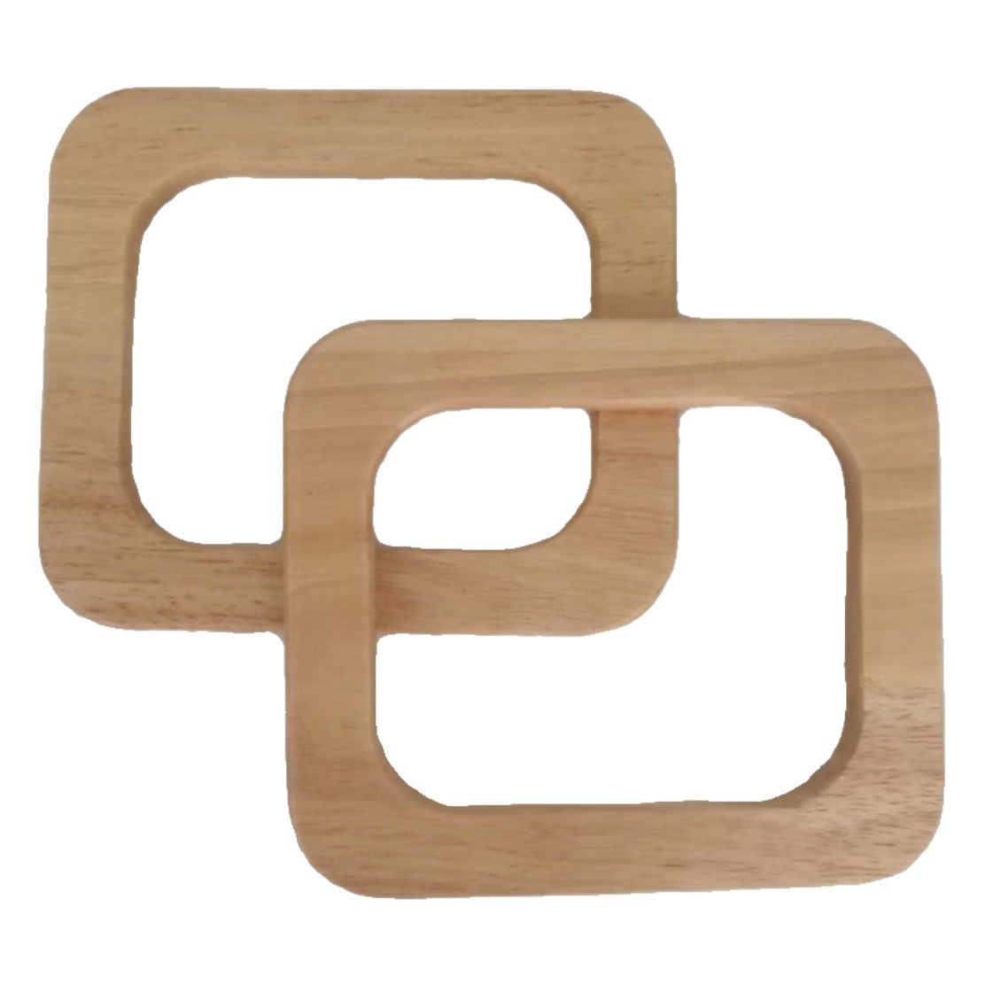 Wooden handle square solid wood handle handmade DIY woven bag accessories wooden handle wooden handle