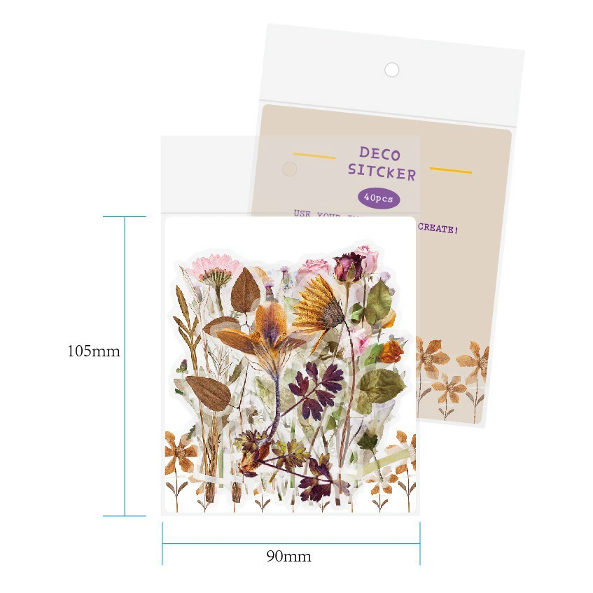 Трансграничные Цветочные наклейки Набор водостойкий прозрачный ПЭТ ручной счет пуля дневник DIY материал тюльпан ручная наклейка для счета