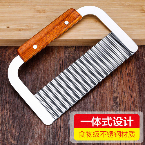 Corrugated knife stainless steel wolf tooth potato knife slicer for cutting French fries corrugated knife potato cutter flower knife vegetable cutter