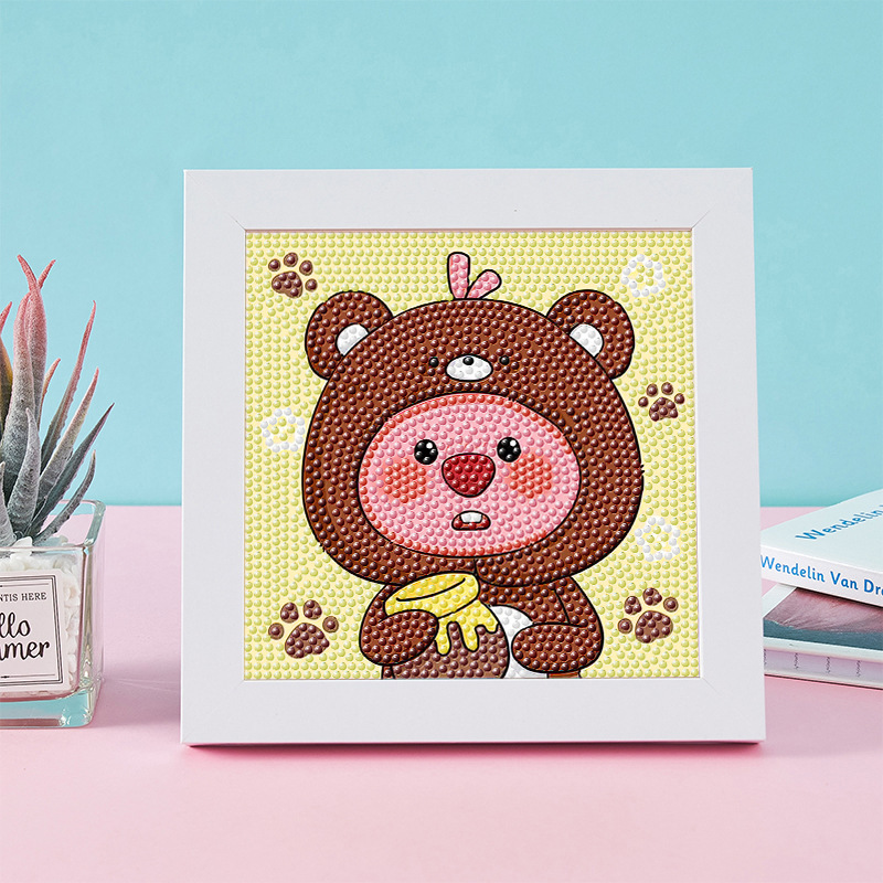 Nuevo dibujo de diamante infantil de labu diy pegatinas de diamante con marcos de fotos hechas a mano diy puzzle pegatinas de mampostería image 123