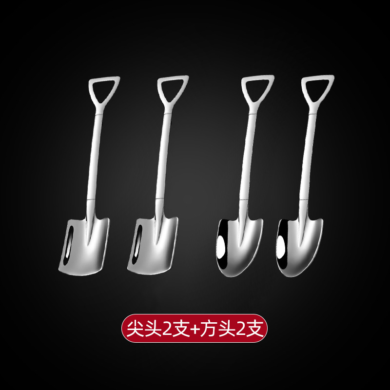 [SUS304] 스페이드 스푼 팁 2 스퀘어 헤드 2/4 팩