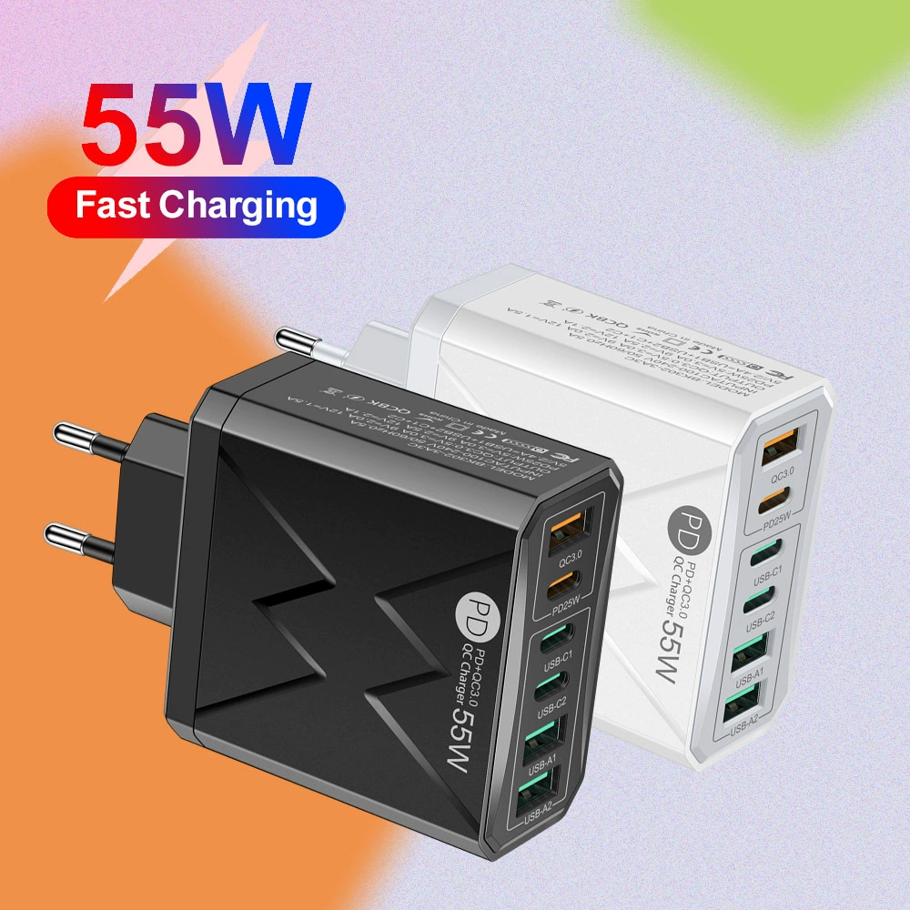 Мобильный телефон, зарядка для путешествий, 25W, быстрая зарядка 55W