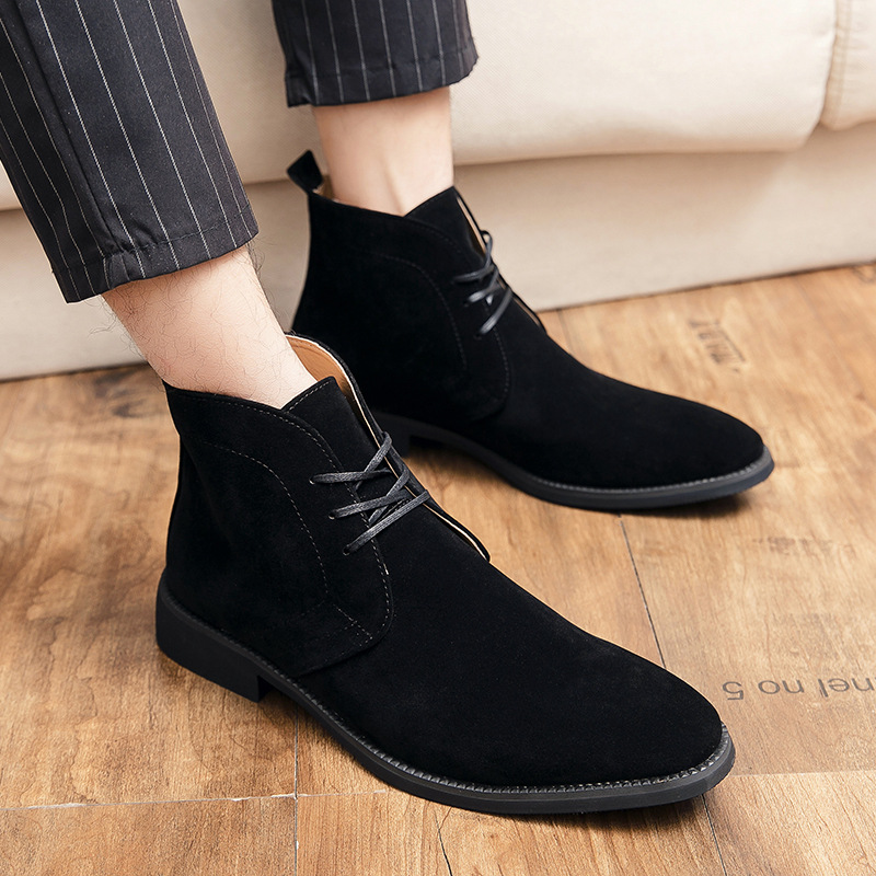 Foreign Trade British Retro Martin Men's High-top Derby European And American Large Size Fashion Leather Shoes_voghion.com