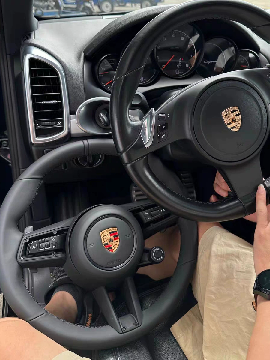 Подходящий для Porsche 911 Panamera Cayenne 718 модифицированный углеродного волокна дерево палисандра многофункциональный рулевые колеса