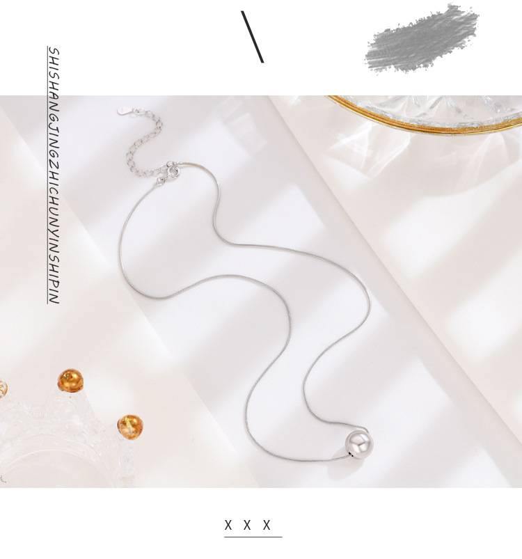 Simple Style Geometric Sterling Silver Plating Necklace 1 Piece