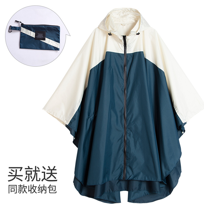 Fabricantes venden japonés Corea del Sur moda Capa delgada hombres y mujeres adultos impermeable poncho mochila ciclismo Amazon comercio exterior image 55