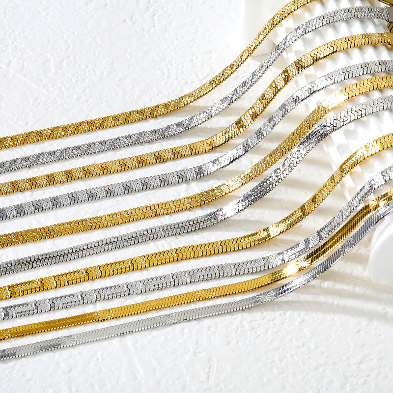 Cross-Border European and American Niche Simple Design Blade Chain Series Bracelet Trendy Fashion Stainless Steel Bracelet Jewelry Wholesale