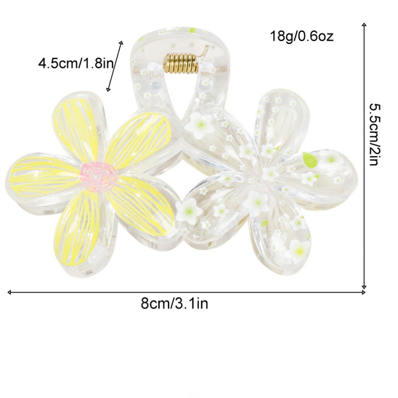 40g Weight Hair Claws Hair Accessories Type Elegant Lady Women's Flower Plastic Hair Claws