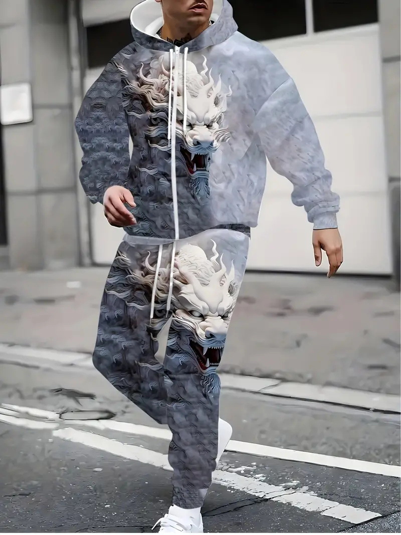 Camping al aire libre ligero y cómodo cremallera chaqueta de manga larga pantalones hogar suelto diario de dos piezas MF008-ML1