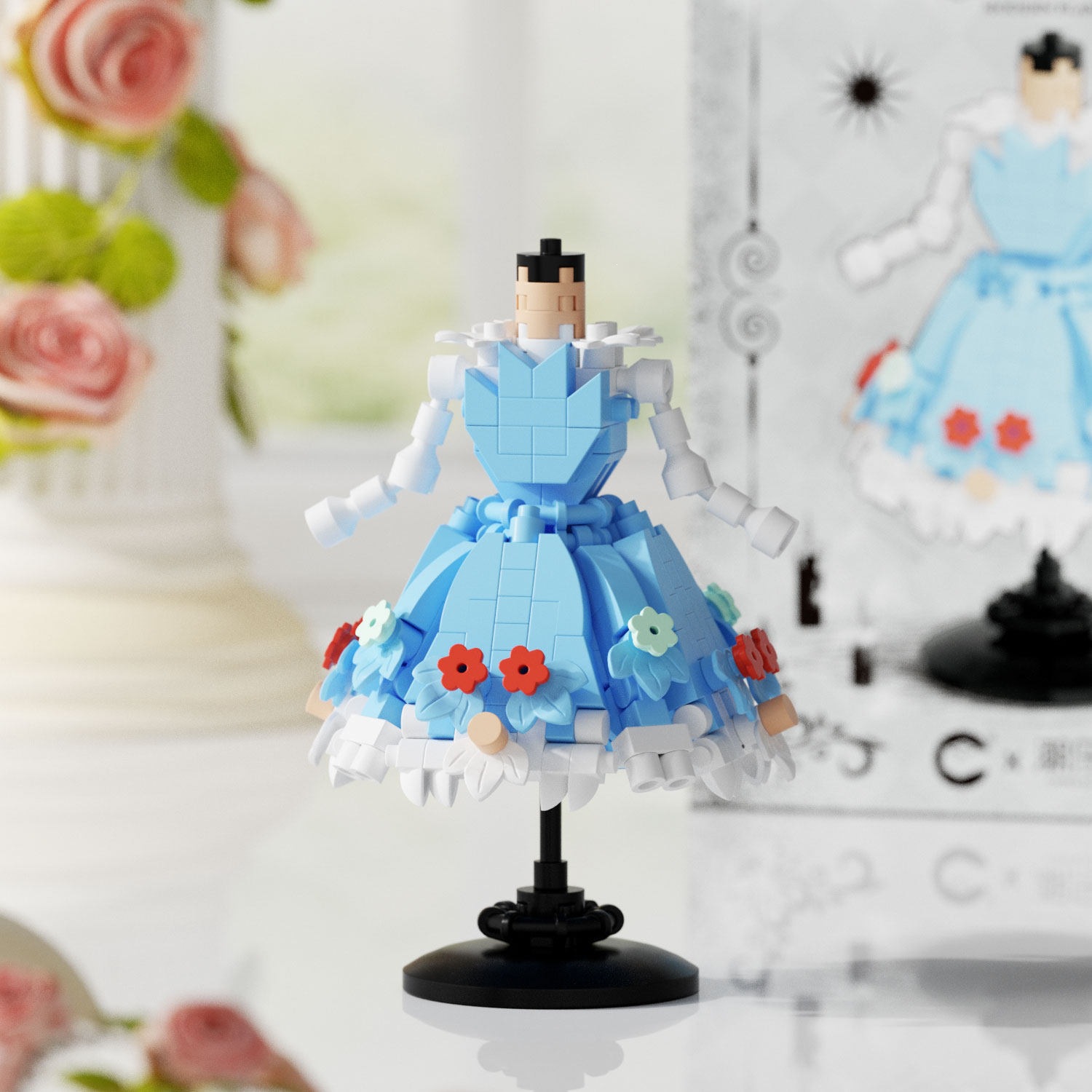 Chaolechuang 7585 Lolita Loli princesa vestido adornos de bloques juguetes para niños regalos para niñas el 1 de junio