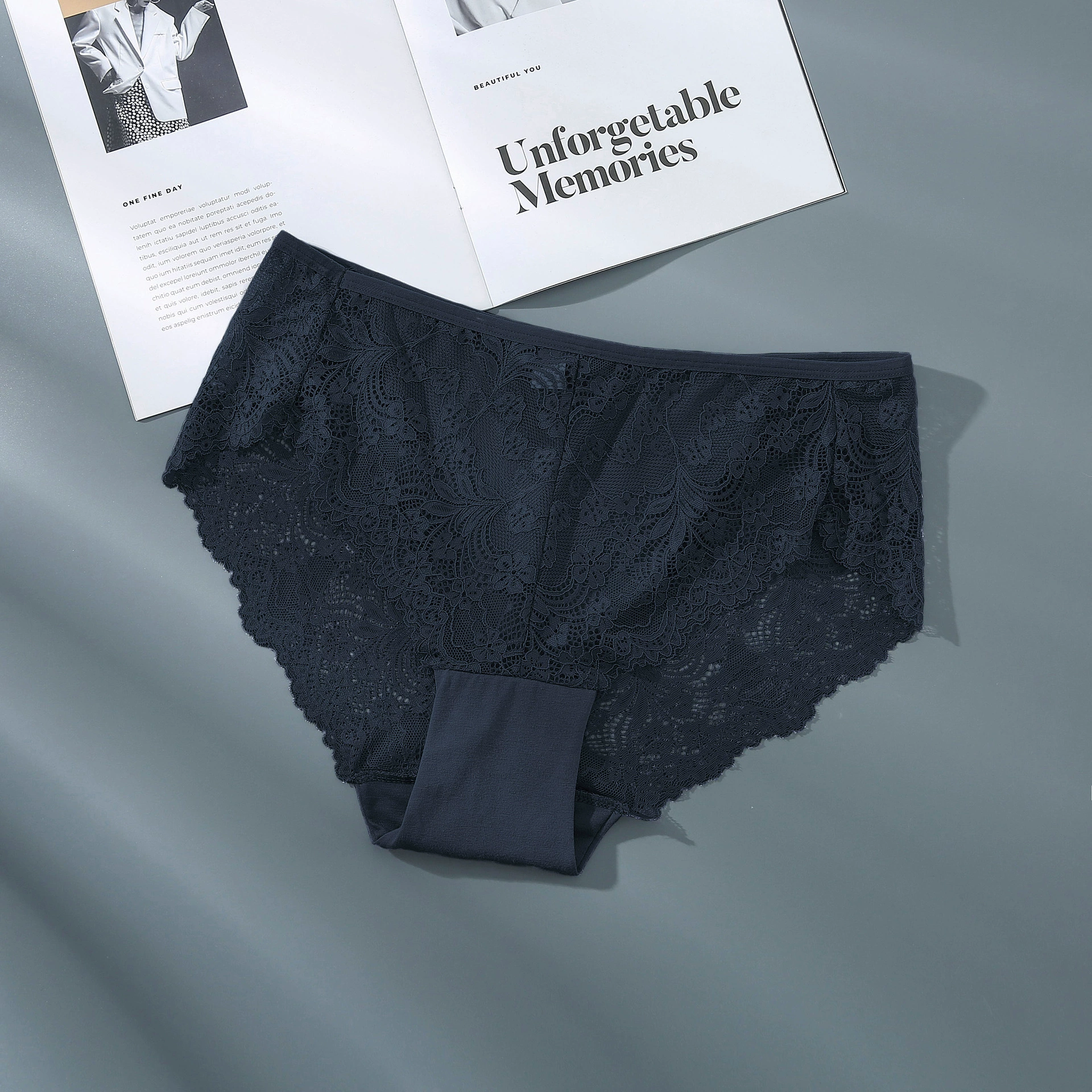 Высокий пояс lace shaping трусики, дышащий хлопковый гелле, подъем бедер, плюс-размеры