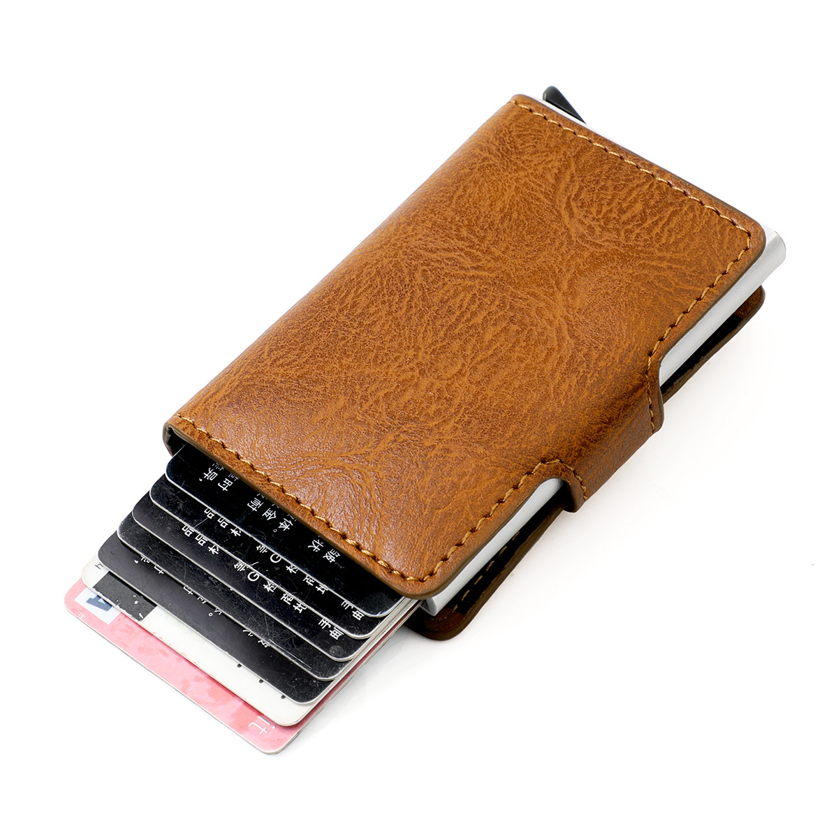 Wholesale Rfid Shielding Anti-theft Brush Ultra-thin Credit Card Aluminum Alloy Card Bag display picture 4