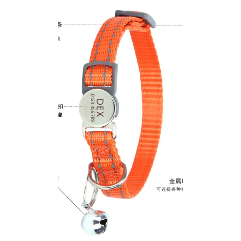 Новый стиль может вырваться из оригинальной металлической пряжки нейлон отражающие ошейники для кошек