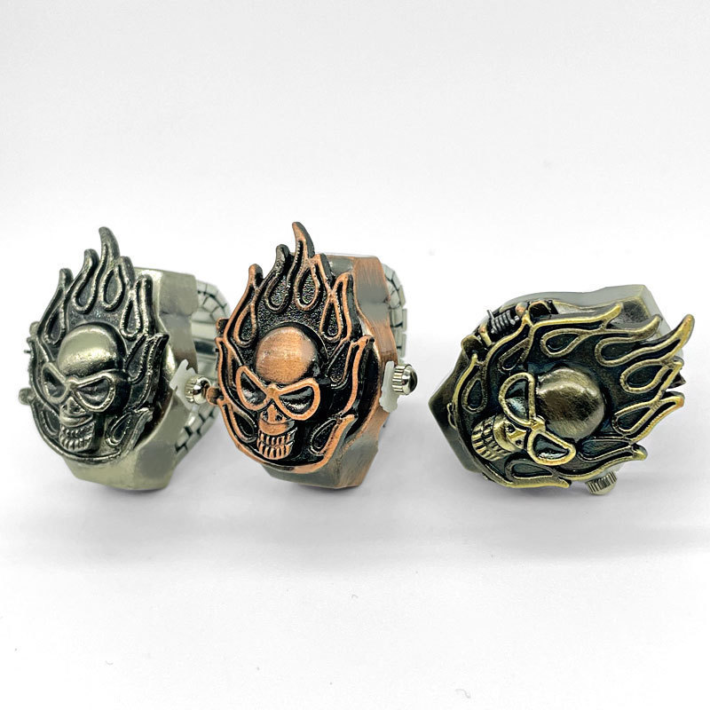 [Ring Watch] Ebay and Other Export Websites Sell Fashionable Retro Men's and Women's Flip Quartz Ring Watches Wholesale