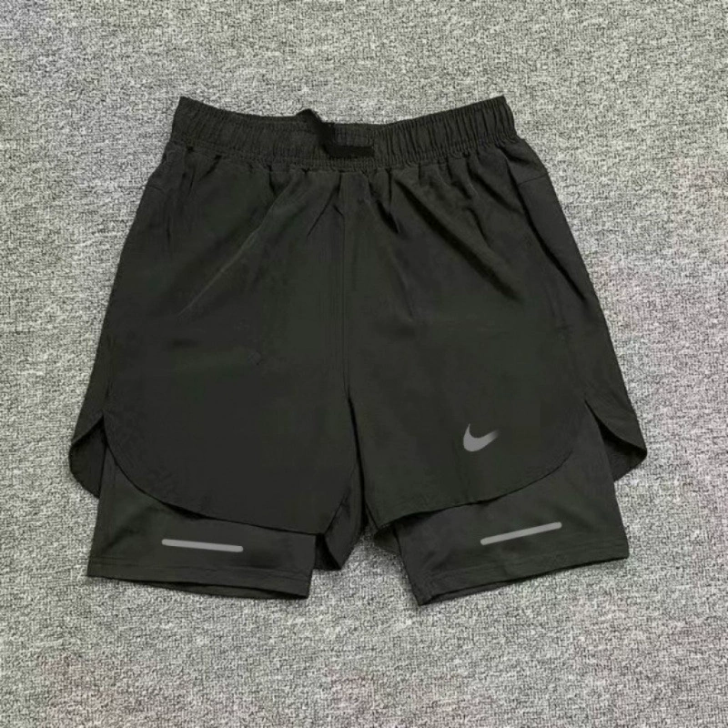 Летние шорты для бега, плавания, легкой атлетики, быстросохнущие спортивные тренировочные трехточечные модные двухслойные двухслойные мужские шорты для фитнеса