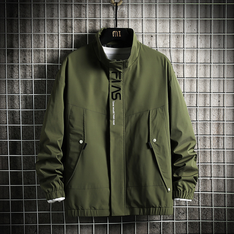 Men's Autumn Stand Collar Jacket Casual Coat Top Cross-Border Trendy Brand Live Men's Workwear Trench Coat Wholesale Men's Autumn Stand Collar Jacket Casual Coat Top Cross-Border Trendy Brand Live Men's Workwear Trench Coat Wholesale