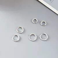 Серьги-гвоздики из стерлингового серебра 925 пробы без иглы, модные женские маленькие серьги-кольца с ушами, Пряжка для ушей, мужские серьги-гвоздики для ушей
