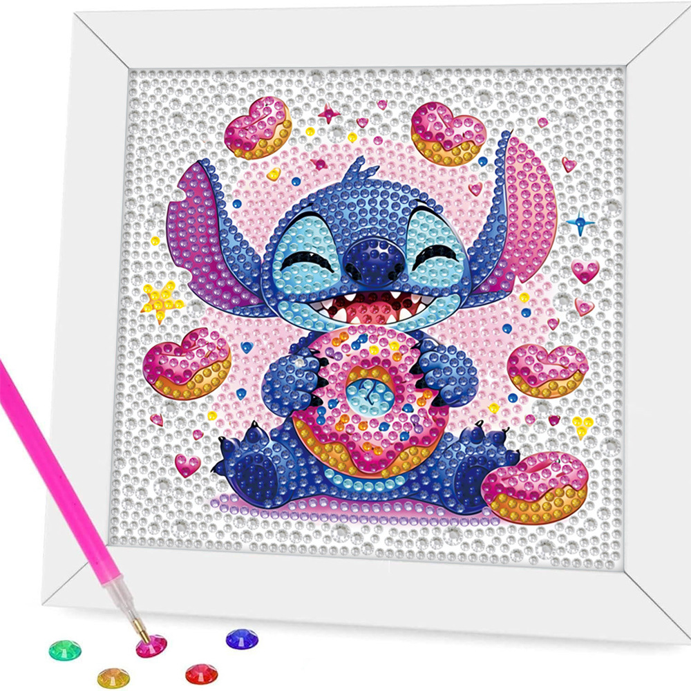 Nuevo kit creativo de pintura de diamantes DIY para niños, diseño de panda de dibujos animados, juguete de niña, pegatinas bonitas, pintura de diamantes completa, transfronterizo