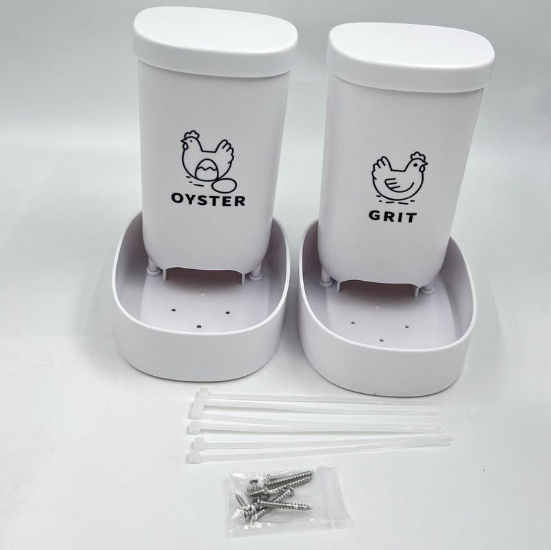 新しいAmazon人気商品、鶏用オイスターシェルと砂利フィーダー、鶏用飼料タンク、自動吊り下げ式フェンス鶏用フィーダー|undefined