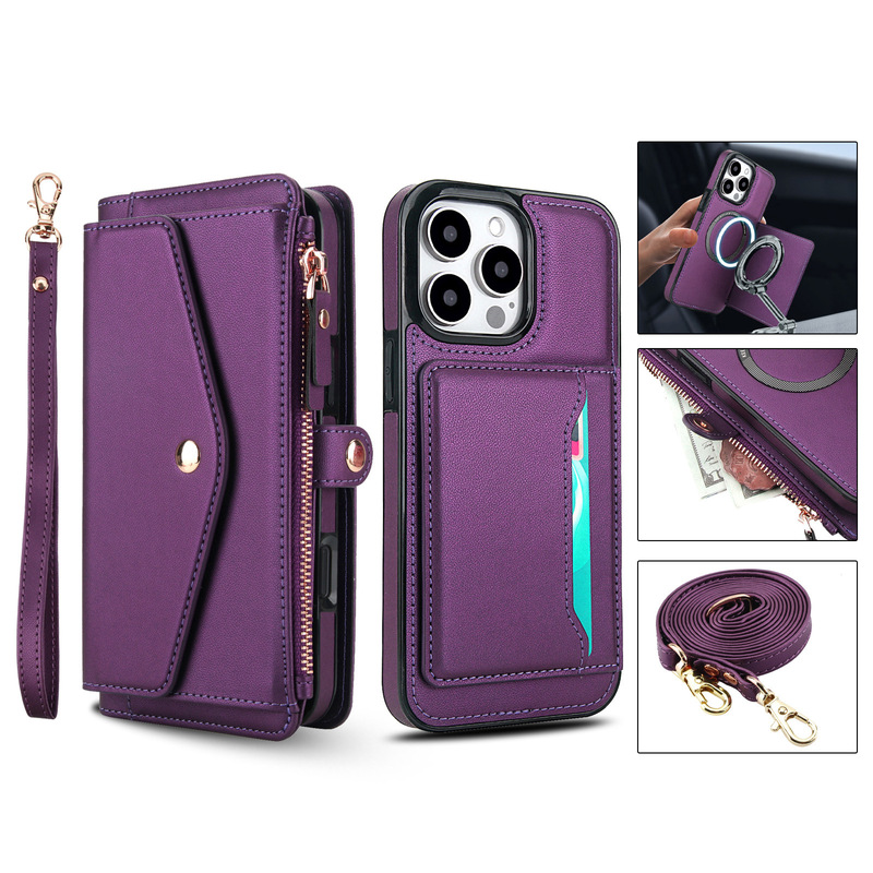 Suitable for Apple Iphone17Max Mobile Phone Leather Case Magsafe Multifunctional Business Wallet Style A57 Protective Case Suitable for Apple Iphone17Max Mobile Phone Leather Case Magsafe Multifunctional Business Wallet Style A57 Protective Case