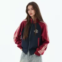 Весенняя ретро куртка длинный рукав, стиль для отдыха, размеры M–XL, обхват груди 114–122 см