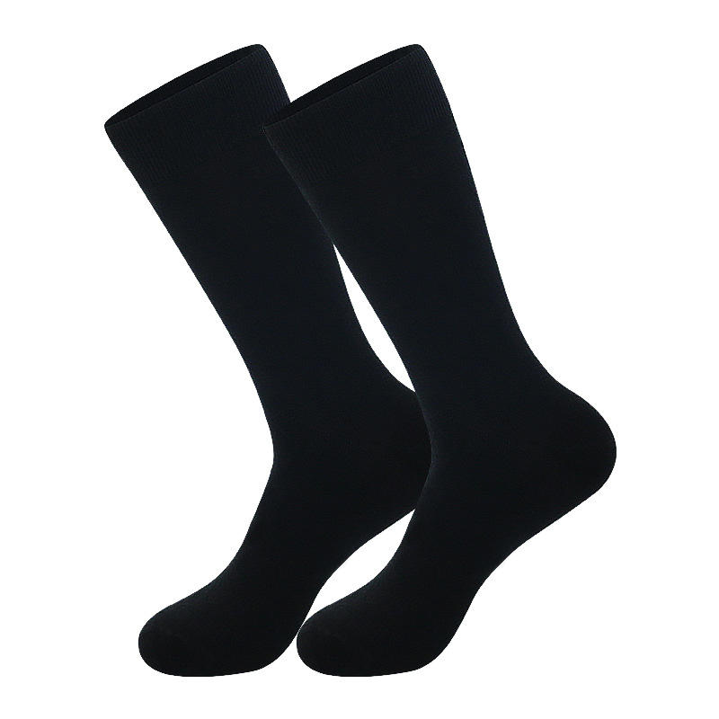 Chaussettes longues à rayures, couleur unie, style business, tendance, automne-hiver, épaisses, pour hommes, grande taille, 2025d_voghion.com