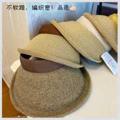出口品质！日本草帽孙俪同款大檐空顶帽女夏防晒防紫外线UV遮阳帽