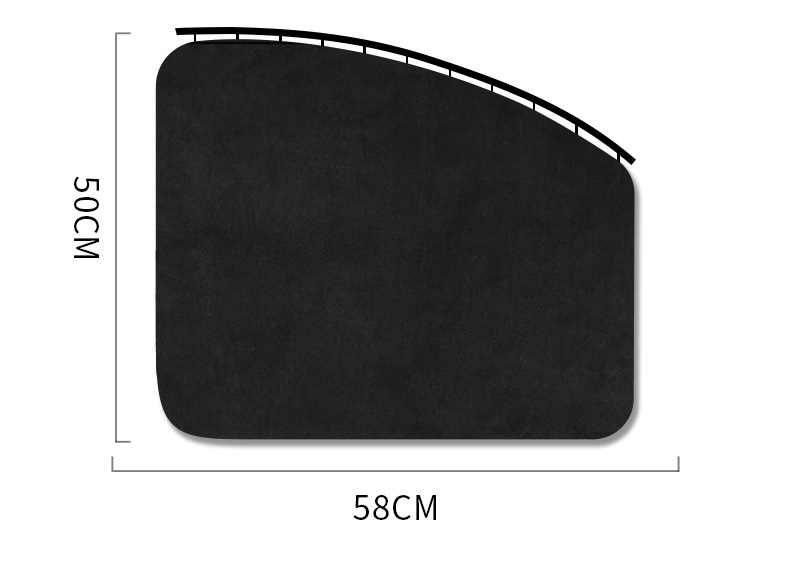 Car Sunshade Curtain Track-Type Baby Car Sun Protection and Heat Insulation Privacy Curtain Car Side Window Curtain Deerskin Velvet Sunshade