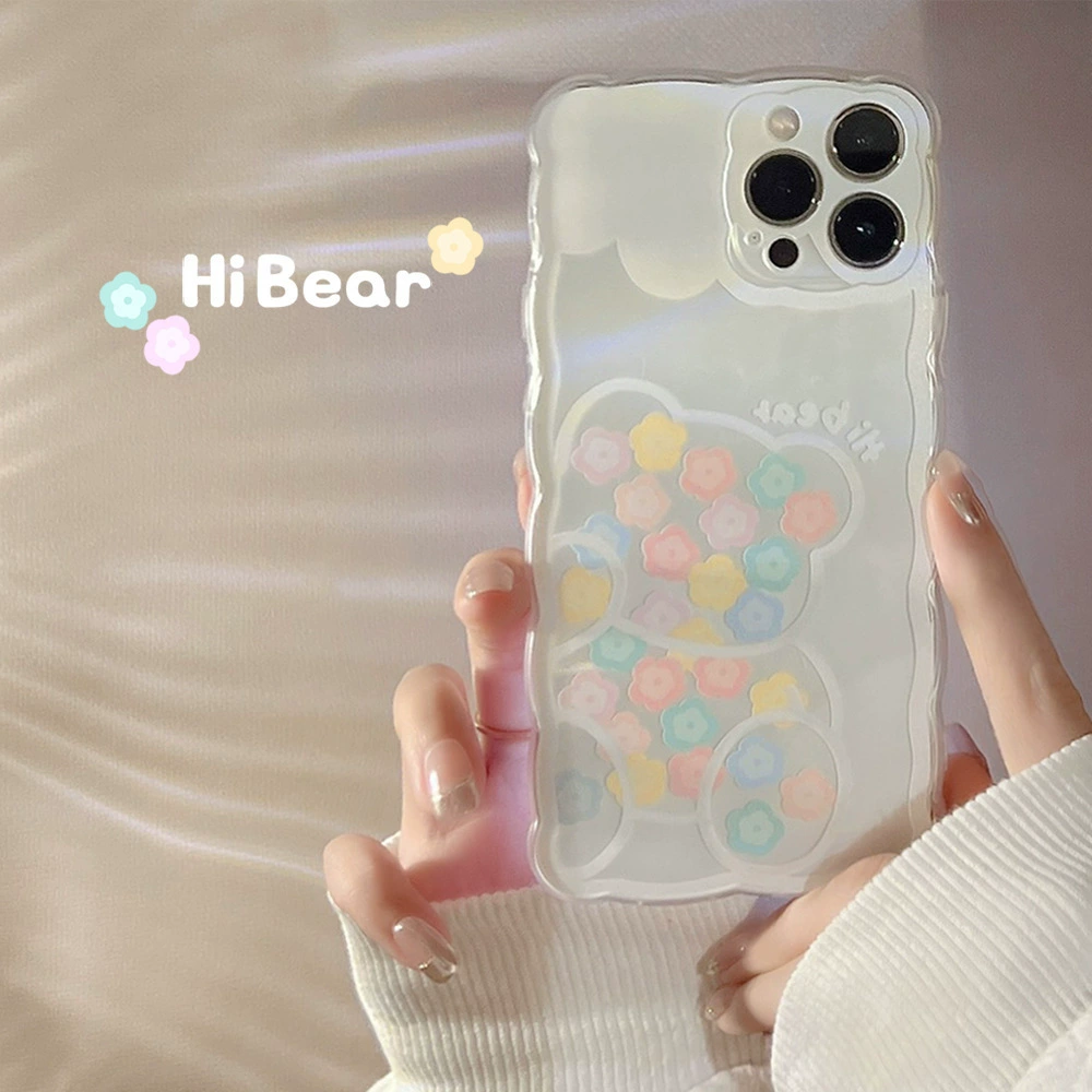 Чехол для телефона (Apple) совместимый с iPhone 14 Pro — прозрачный дизайн с цветочным рисунком масляная живопись, легковесный 0.035 кг