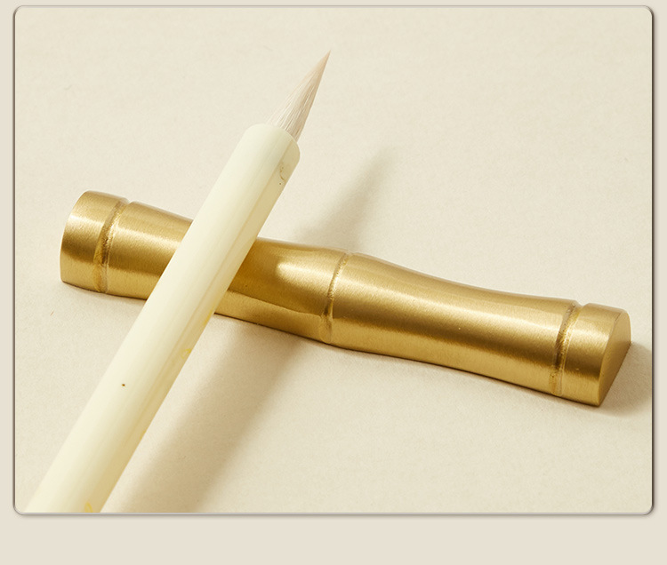 精工黄铜笔筒复古桌面办公室摆件黄铜笔筒文房器具新中式商务礼品详情16