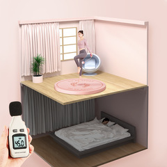 Round skipping mat, shock-absorbing and soundproofing, household silent blanket, thickened indoor and outdoor fitness exercise ropeless skipping floor mat