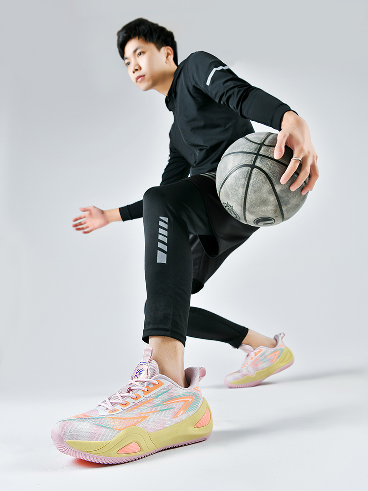 Primavera de 2025, nuevos zapatos de baloncesto Yuan Yuan, zapatos deportivos casuales de alta altura transpirables para hombres, zapatos de competencia antideslizantes