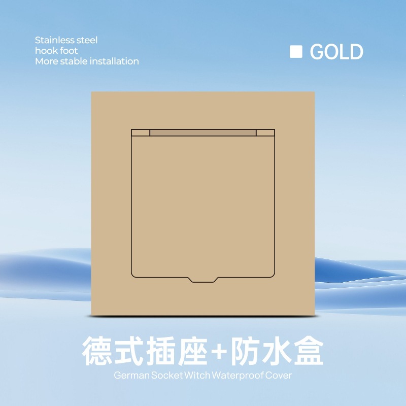 Interruptor y Tomacorriente de Pared Ultrafino Estándar Europeo de Bronce de Estaño y Fósforo Mecánico para Pared image 46