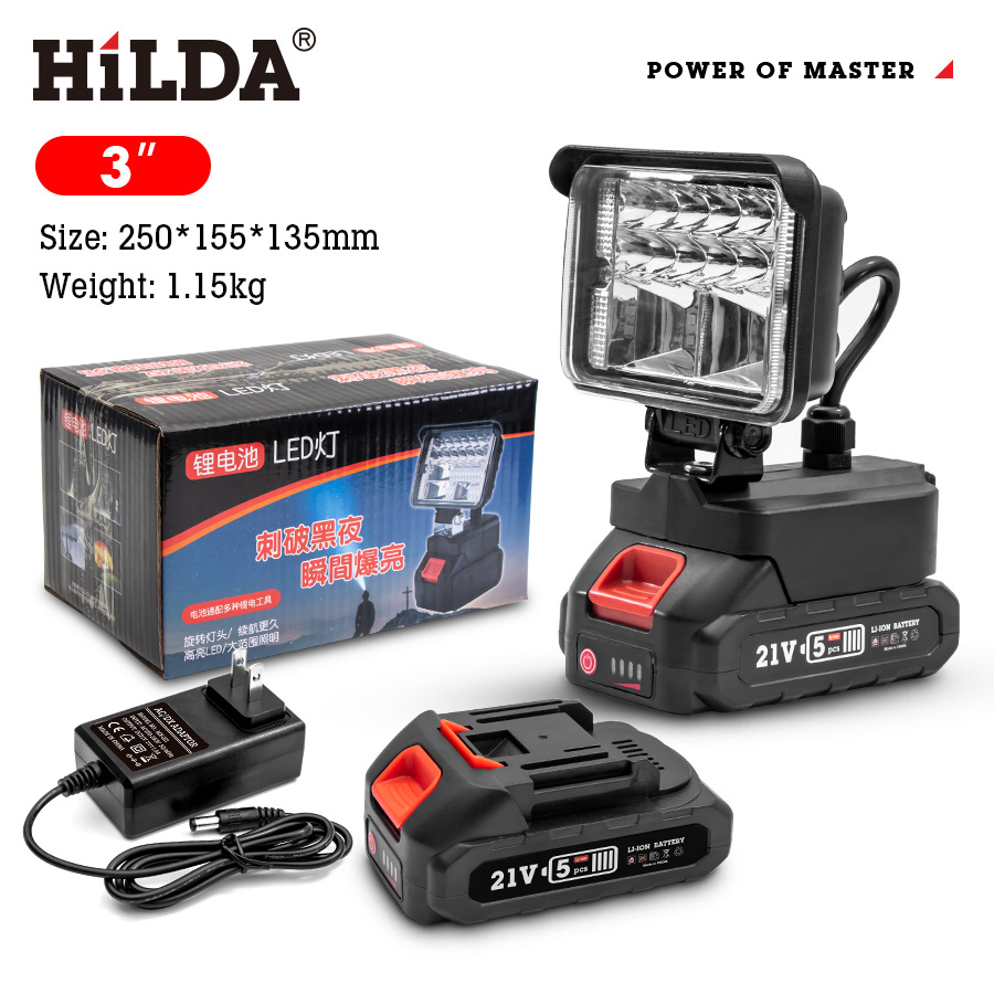 El estándar europeo 3 pulgadas llevó la lámpara de la iluminación con dos electricidad y una carga (1500 mA con el indicador digital)