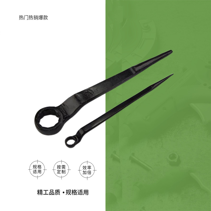 IMPA 611001-611047 60度尖尾梅花扳手 梅花扳手12角和堵塞端船用