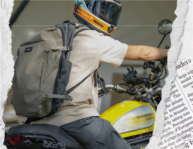 Rymic Retro Cruise Full-Face Motorcycle Helmet Men's and Women's Motorcycle All-Season Safety Helmet Bluetooth Slot 3C Certification