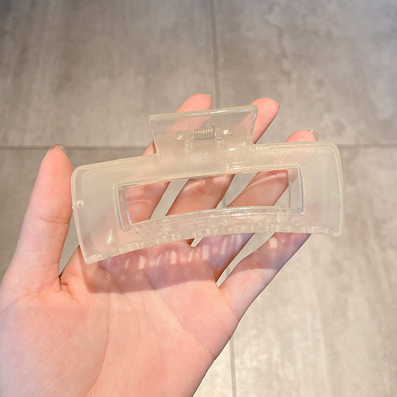 Clip de agarre simple de verano, volumen de cabello de alta calidad, clip de tiburón, horquilla grande, horquilla, nuevo cabello femenino, tocado 2024