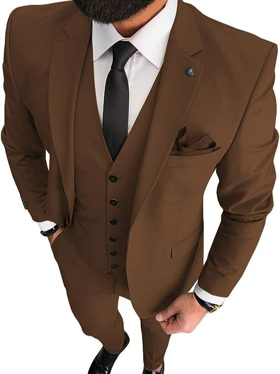 Traje Formal para Hombre de Poliéster, Una Sola Fila y Una Hebilla para Banquetes image 8