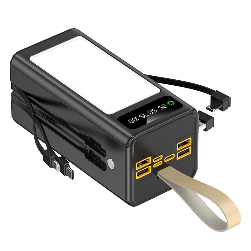 Solar powerbank met snelladen en geïntegreerde kabel hoge capaciteit_voghion.com