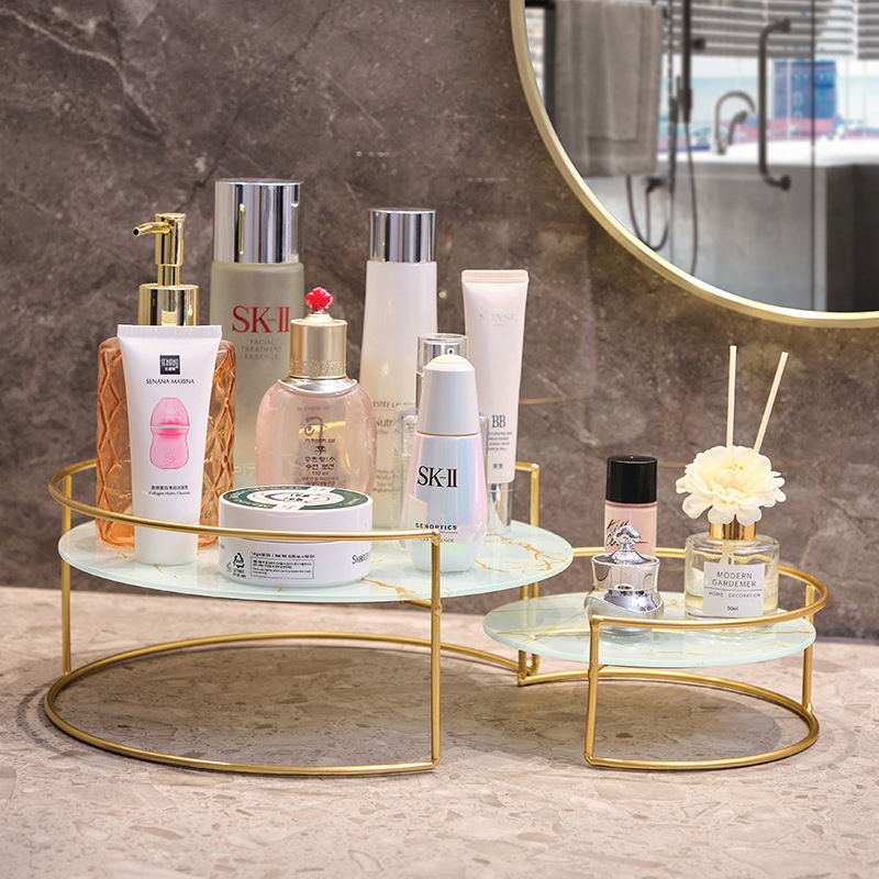 Light Luxury Nordic Style Iron Bathroom Storage Rack Bathroom Cosmetics Storage Rack Toilet Storage Rack Wholesale Factory