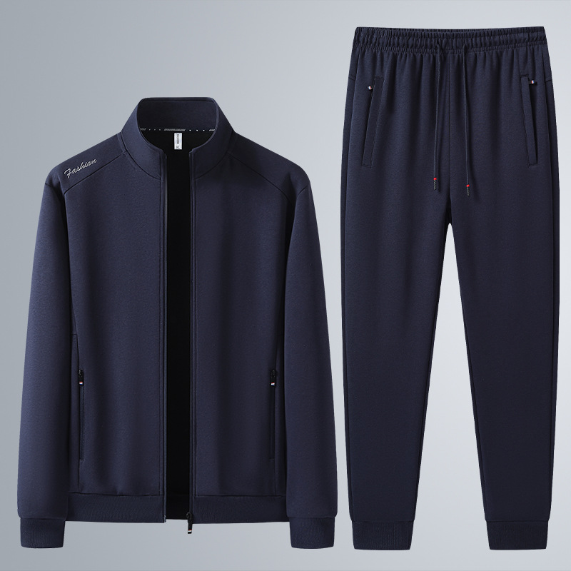 Transfronterizo de tamaño king para hombres de otoño trajes deportivos de tendencia masculinos sueltos y pantalones casuales de dos piezas